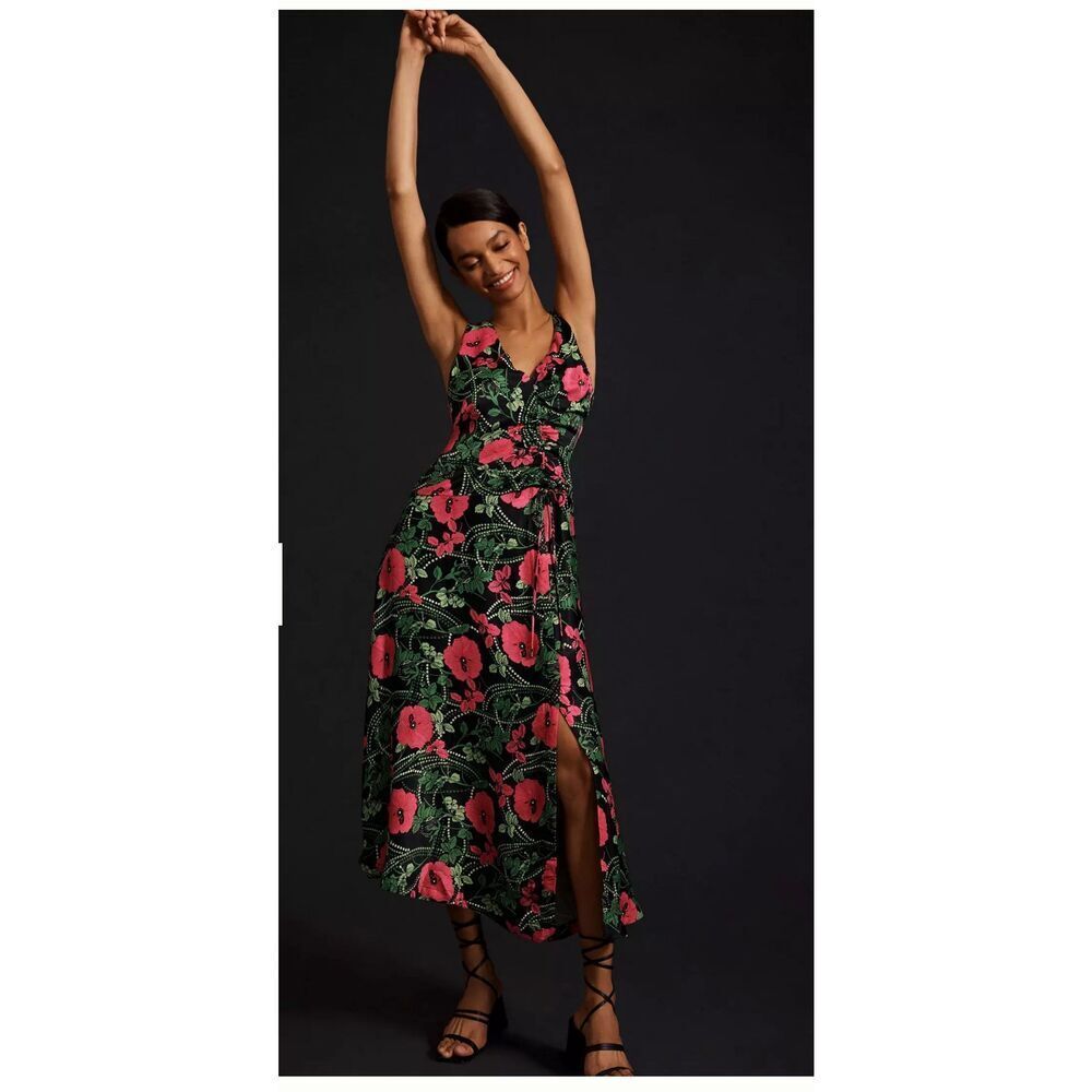 NWT Anthropologie Maeve Ruched Midi Dress size 4
